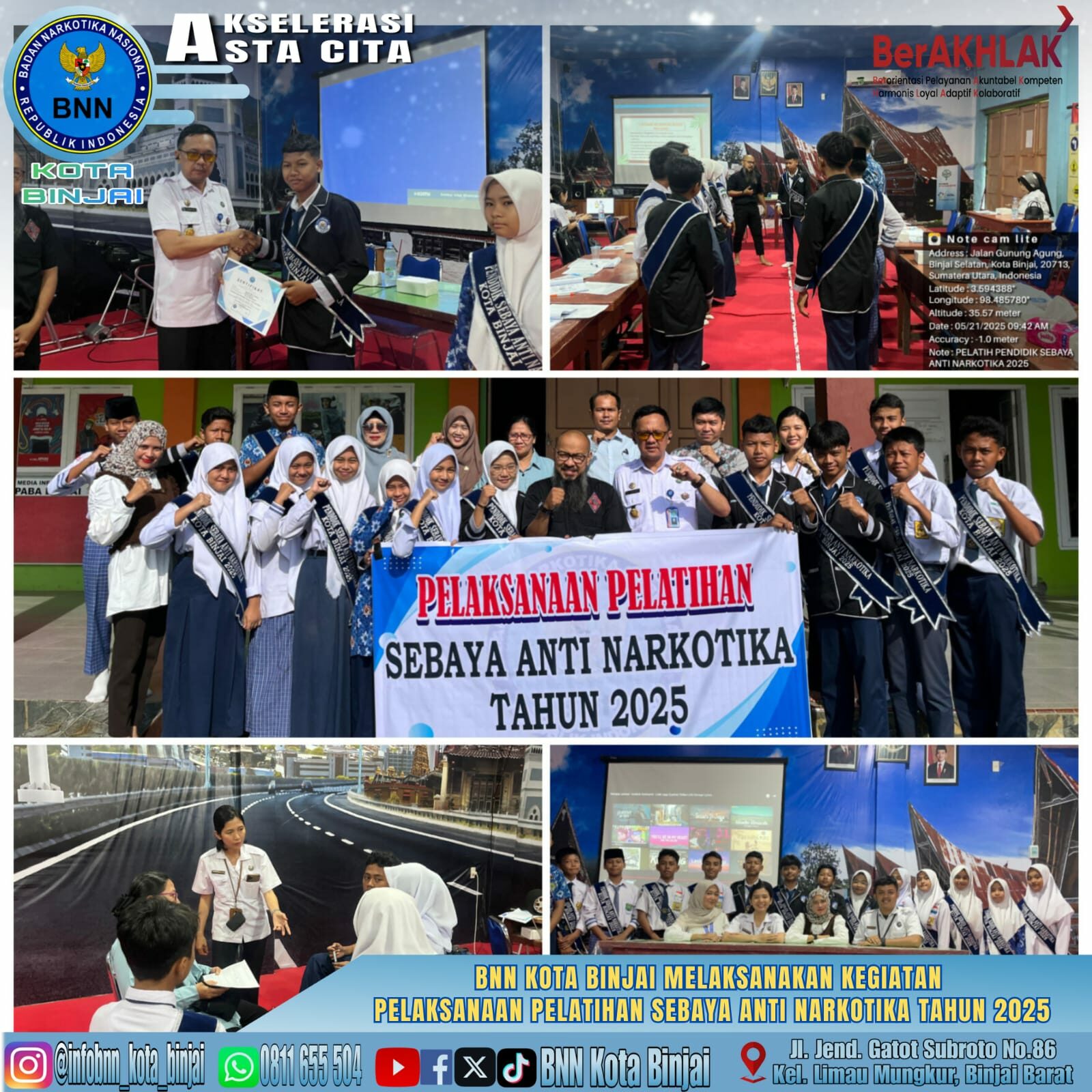 BNNK BINJAI MELAKSANAKAN PELATIHAN "SEBAYA ANTI NARKOTIKA 2025" BNNK BINJAI MELAKSANAKAN PELATIHAN “SEBAYA ANTI NARKOTIKA 2025”