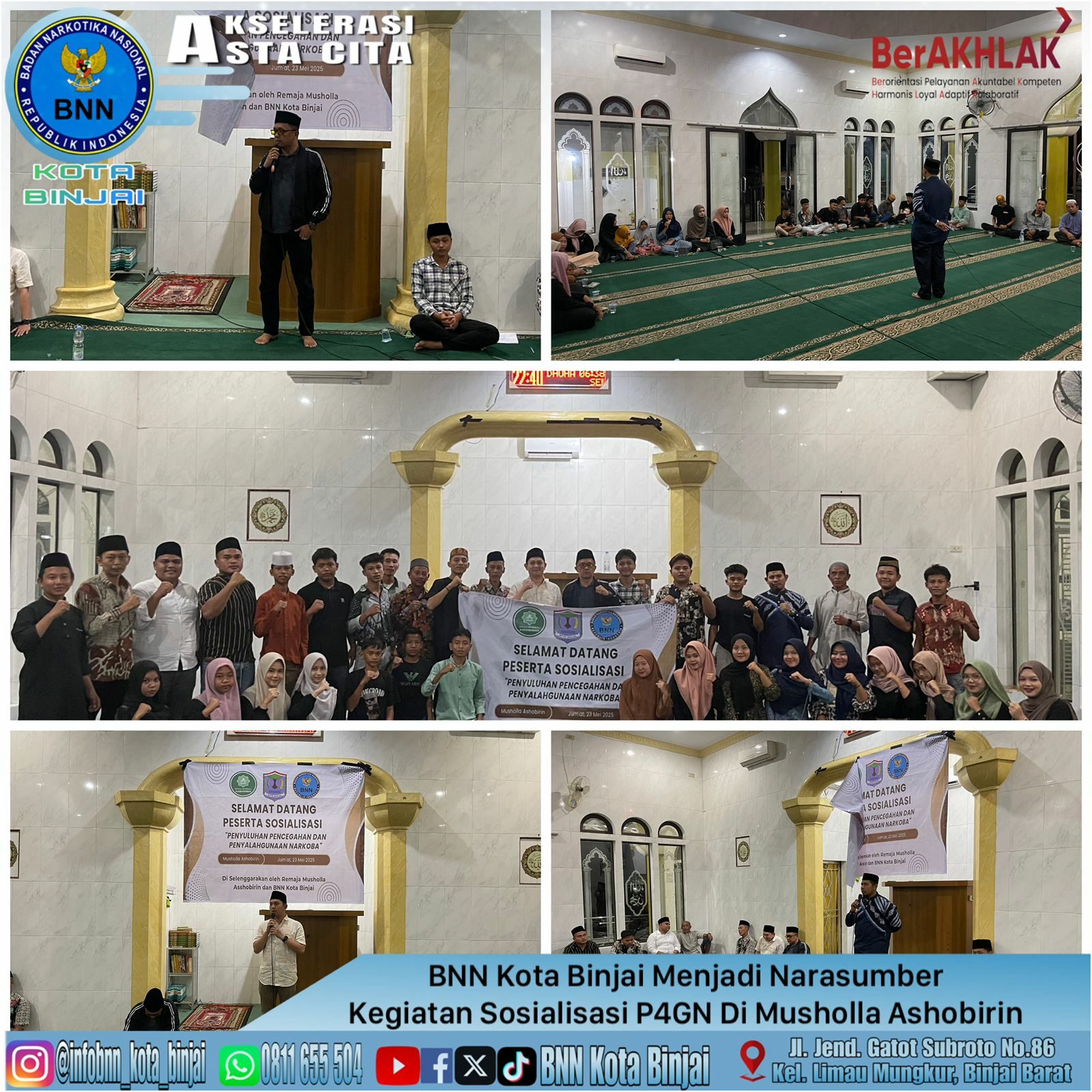 BNNK BINJAI MELAKSANAKAN SOSIALISASI P4GN DI MUSHOLLA BNNK BINJAI MELAKSANAKAN SOSIALISASI P4GN DI MUSHOLLA